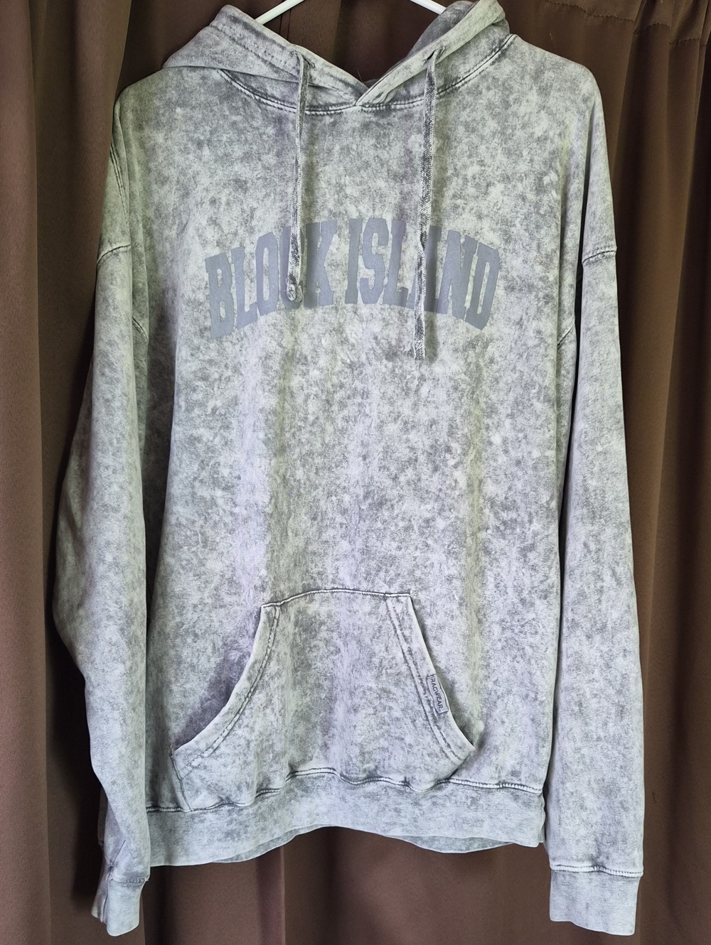 Block Island Washed Light Gray Hoodie - Men's Pullover